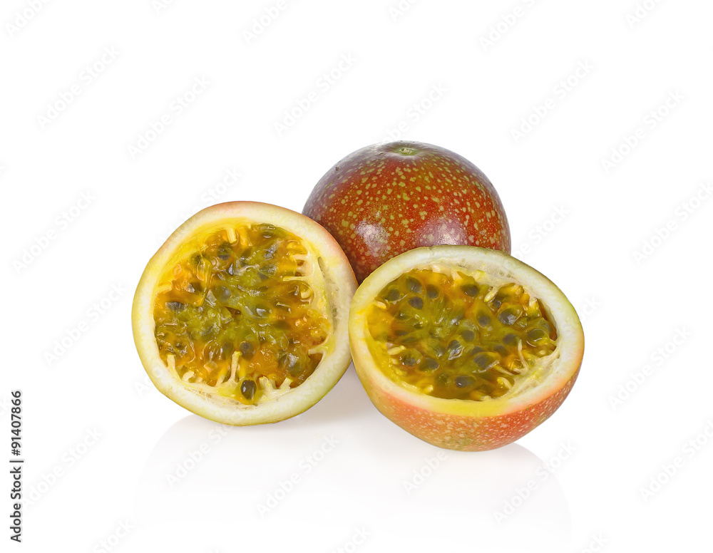 Passion fruit isolated on white background Passion fruit isolated on white background