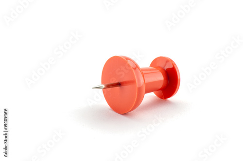 Red stationery pin
