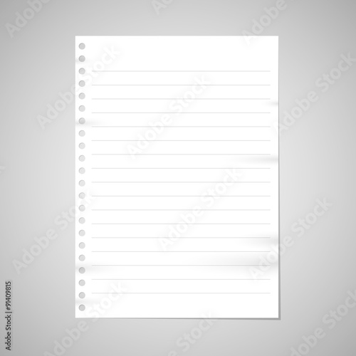 Note paper with line