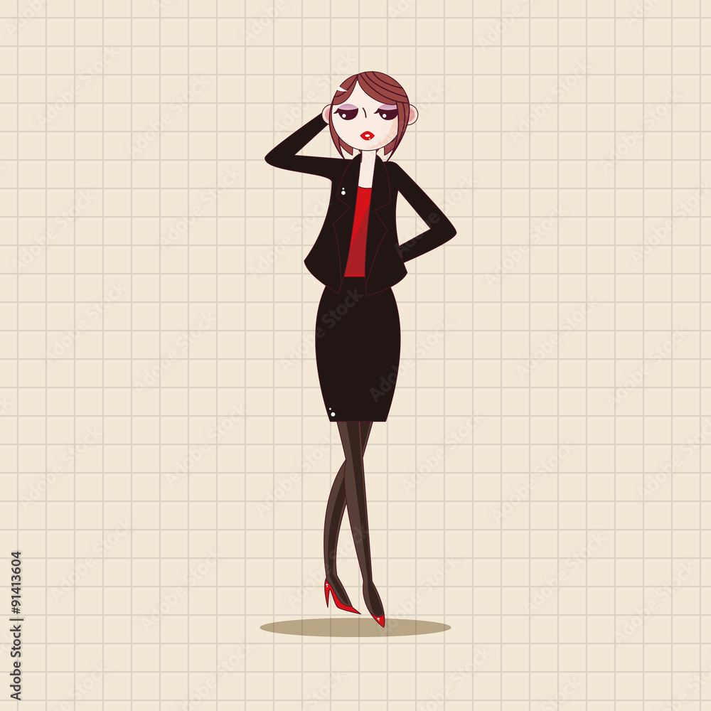 lady girl cartoon theme elements lady girl cartoon theme elements