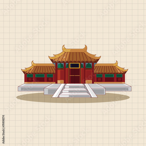 Chinese building theme elements