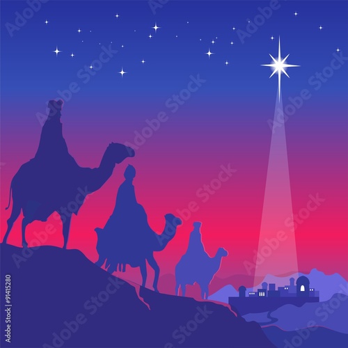Three wise men. Vector