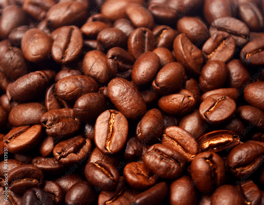 Naklejka premium Coffee Bean Background