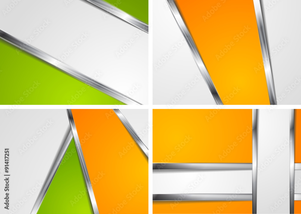 Abstract corporate backgrounds with metallic elements. Raster design