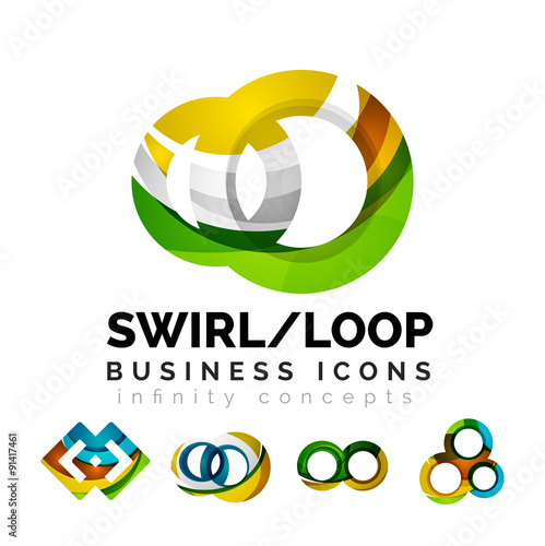 Set of infinity concepts, loop logo designs Free Download Set of infinity concepts, loop logo designs - GFXLoad