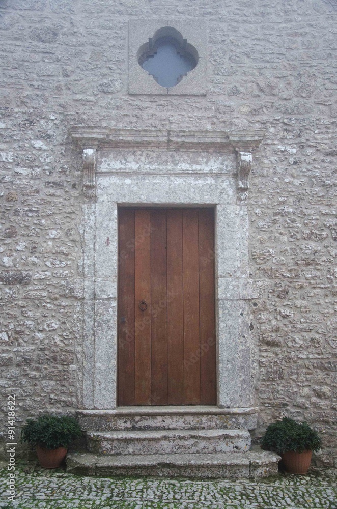 Fototapeta premium Buildings in Trapani, Erice town, a town in the province of Trapani in Sicily in southern Italy,