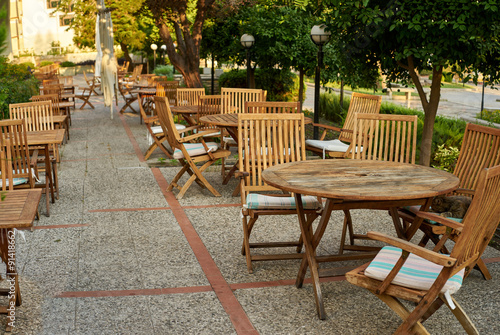 cafes on the summer terrace