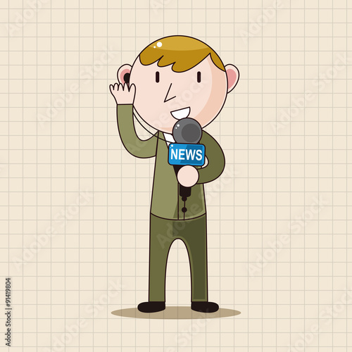 Reporter and photographer theme elements vector,eps