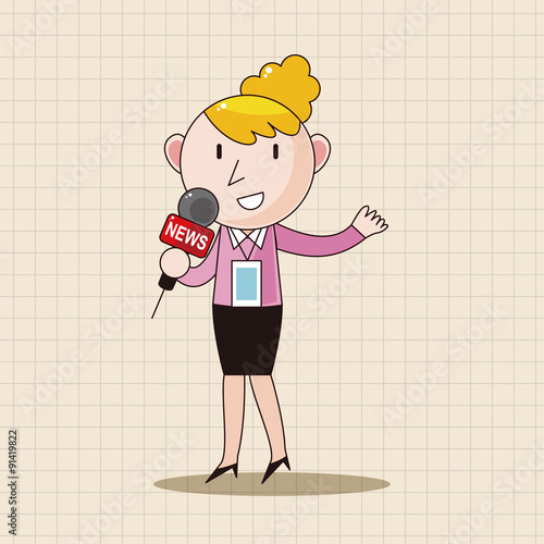Reporter and photographer theme elements vector,eps