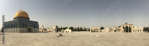 Spianata delle Moschee, Cupola della Roccia, Gerusalemme, panoramica, Israele