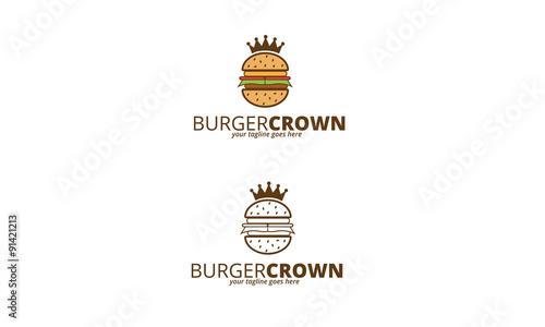 Burger Crown Logo Template