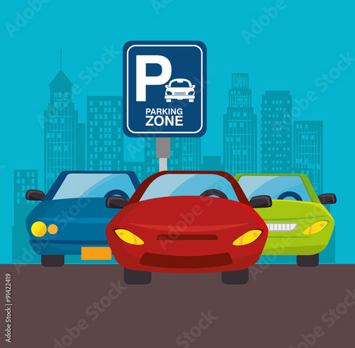 Fototapeta Naklejka Na Ścianę i Meble -  Parking or park zone design