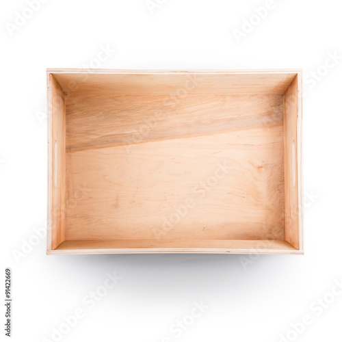 Top view of wooden box