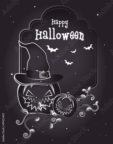 Happy halloween party festival card