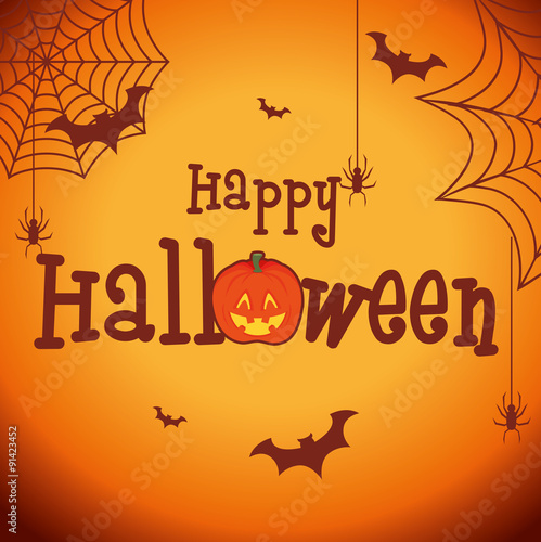 Happy halloween party festival card
