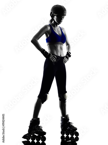 woman in roller skates  silhouette © snaptitude