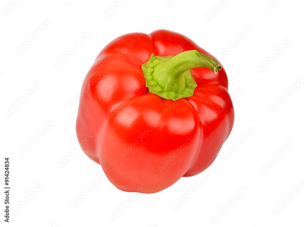 Red bell pepper, isolated on white background Red bell pepper, isolated on white background