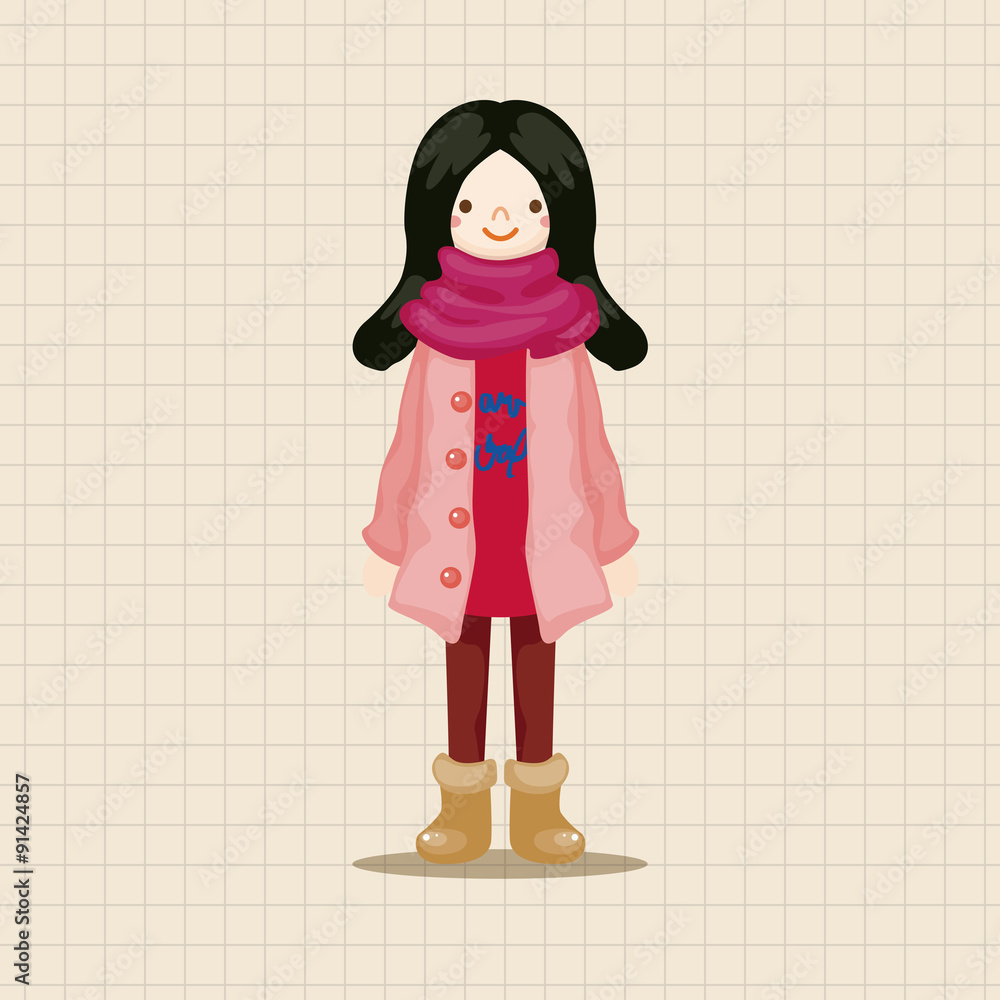 lady girl cartoon theme elements lady girl cartoon theme elements