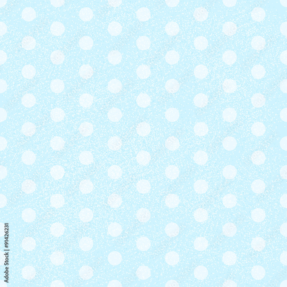 Blue Polka Dot Fabric Background