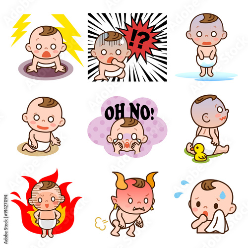 赤ちゃんのポーズセット