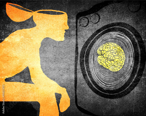 washimg brain illustration concept
