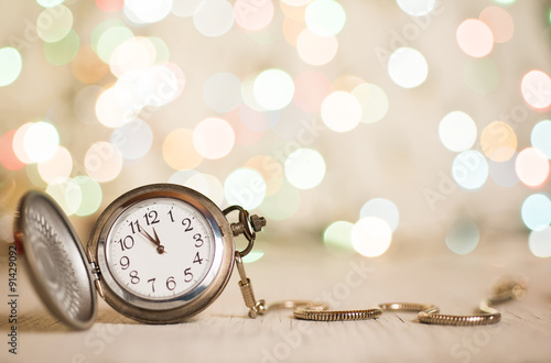 New Year's clock at midnight