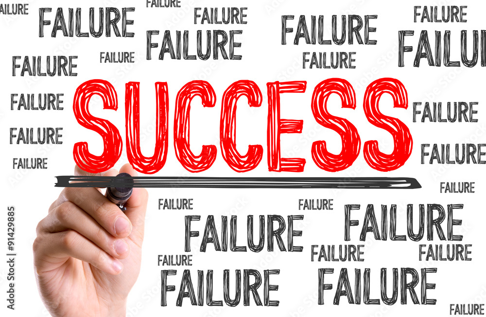 Hand with marker writing: Success Hand with marker writing: Success