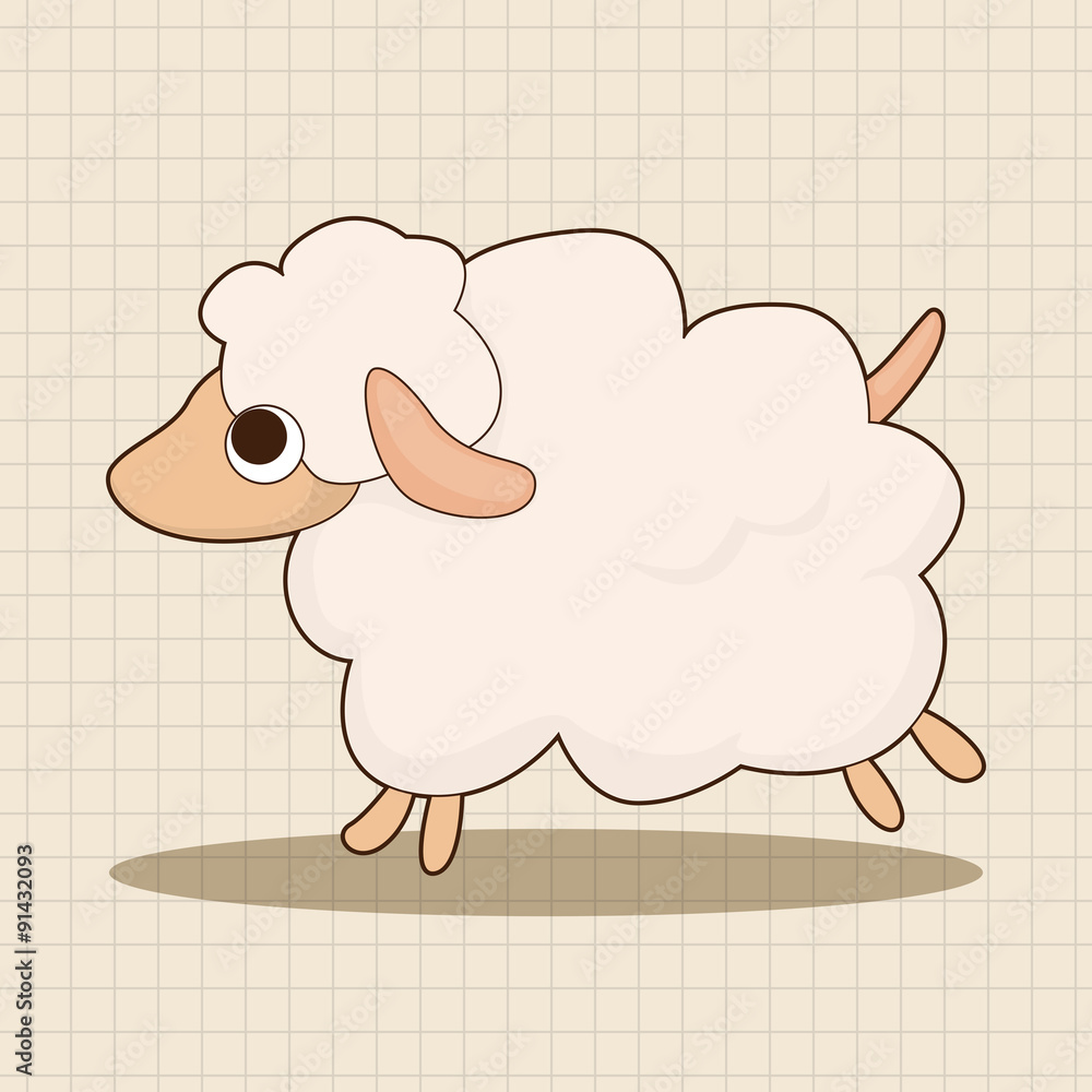 Obraz premium animal sheep cartoon theme elements