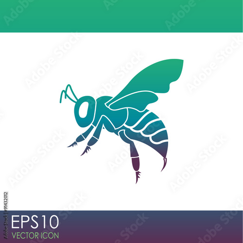 Bee vector icon.