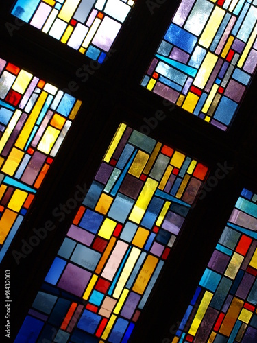 stained-glass windows
