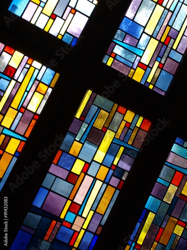 stained-glass windows
