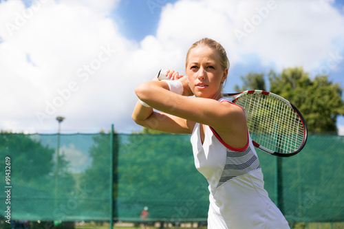 Photography Woman playing tennis