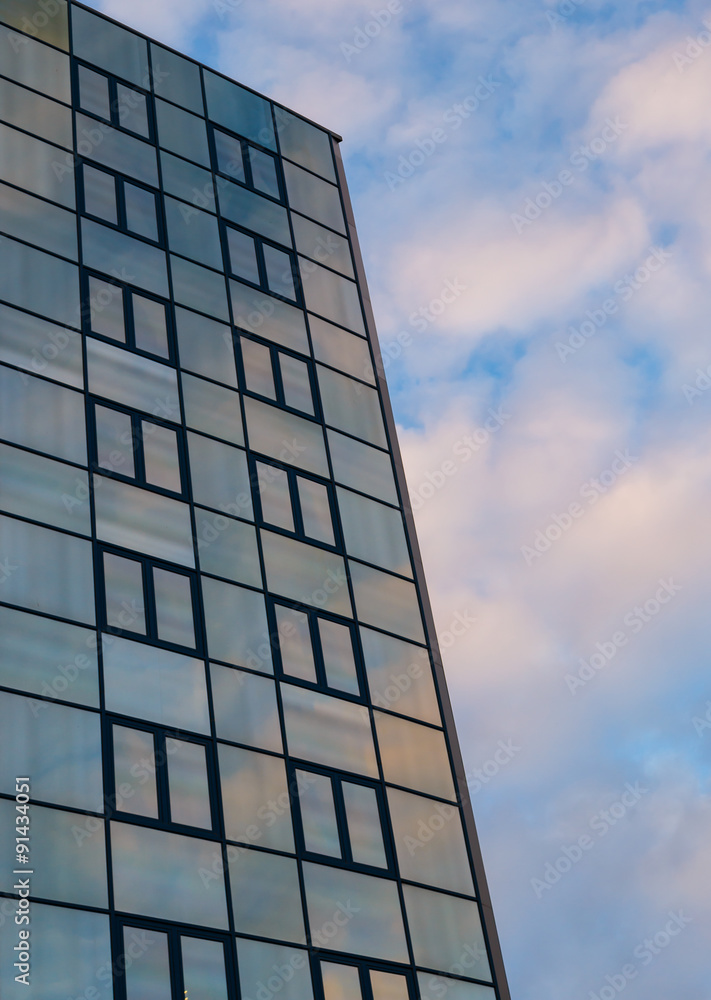 mirror building with sky reflection in the glass mirror building with sky reflection in the glass