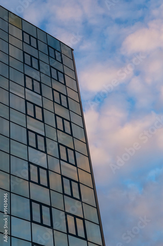 mirror building with sky reflection in the glass