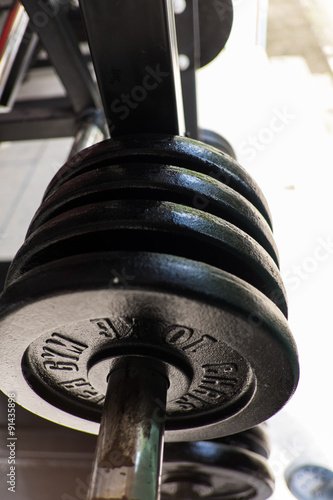 weight training in gym bodybuilding equipment