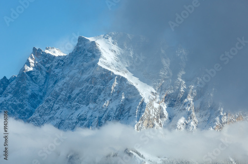 Winter mountain landscape (Austria, Tiroler Alpen).
