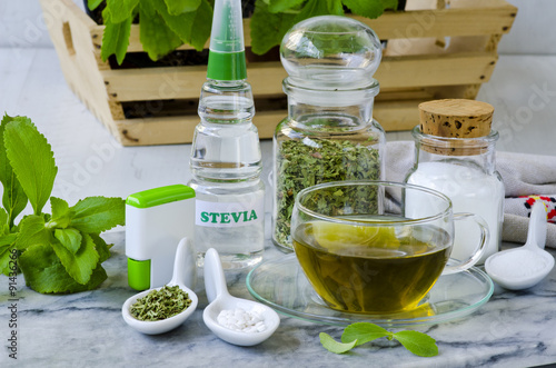 Stevia Products. Natural Sweetener. photo