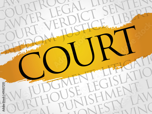 Court word cloud concept