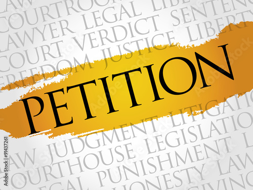Petition word cloud concept