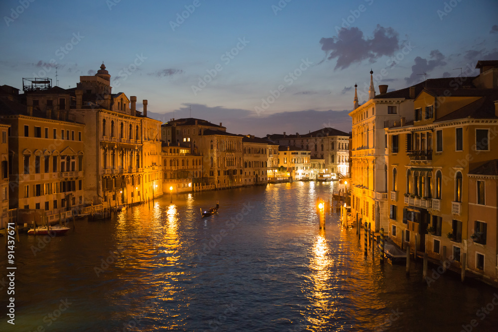 Venice by night, Italy