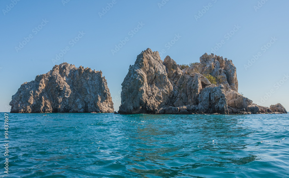 Fototapeta premium Attractive girl on a yacht 