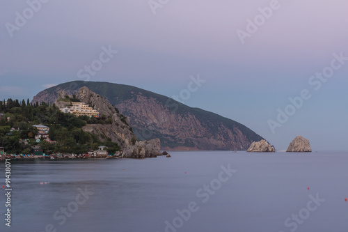 Gurzuf and Ayu Dag mountain. Crimea. photo