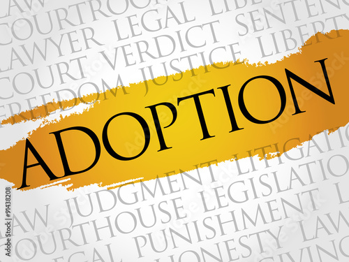 Adoption word cloud concept