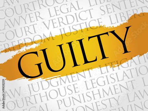 Guilty word cloud concept