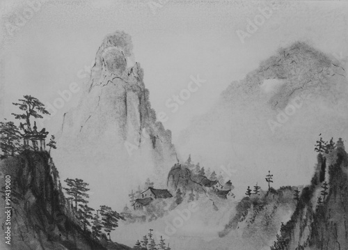 Chinese painting Mountain