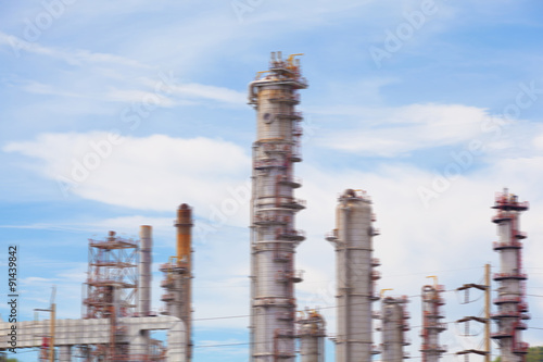 blurred oil and refinery factory industry for background
