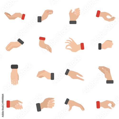 Grabbing Hand Icons Set