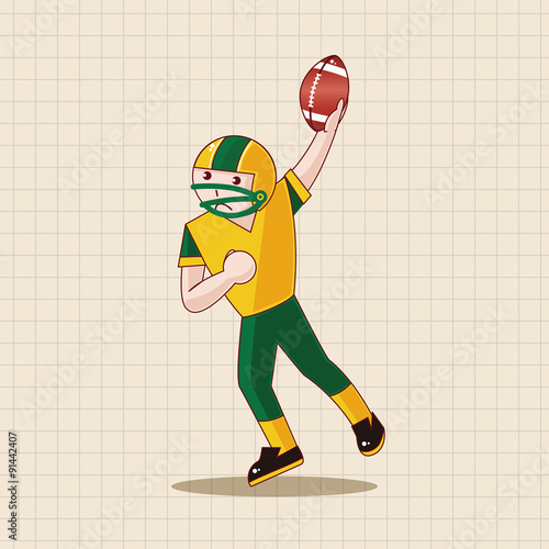 football player theme elements vector,eps