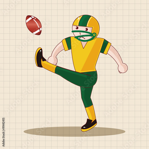 football player theme elements vector,eps