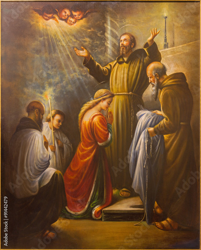 Cordoba - St. Francis of Assisi at the ordination of st. Clara
